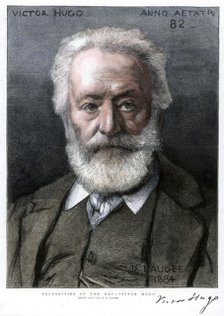 Victor Hugo, French author, 1885.Artist: D Laugee
