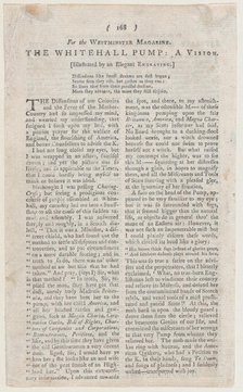 The Whitehall Pump (page from The Westminster Magazine), May 1, 1774., May 1, 1774. Creator: Anon.