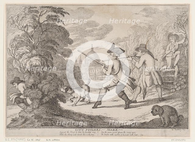 City Foulers-Mark!, 1799., 1799. Creator: Thomas Rowlandson.