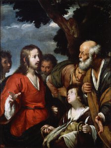 'The Miracle of the Five Loaves and Two Fishes', after 1630.  Artist: Bernardo Strozzi