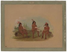 Three Young Chinook Men, 1855/1869. Creator: George Catlin.