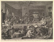 An Election Entertainment, Plate I: Four Prints of an Election, February 1755. Creator: William Hogarth.