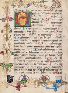 Decorated Initial E; Diurnal, about 1485. Creator: Unknown.