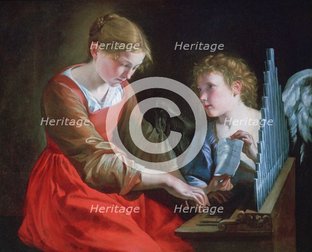 St Cecilia and an Angel', c1617-1618 and c1621-1627. Artist: Orazio Gentileschi