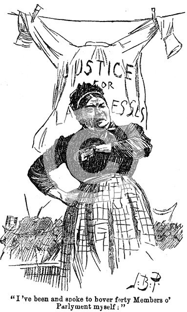 Laundresses strike, 1891. Artist: Unknown