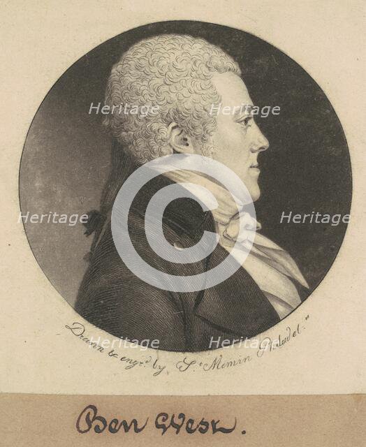 Benjamin West, 1798. Creator: Charles Balthazar Julien Févret de Saint-Mémin.