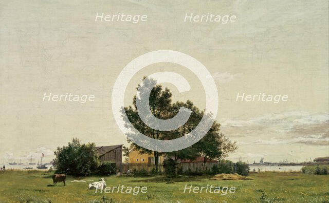 Section near the Lime Kiln with a View towards Copenhagen, 1836. Creator: Christen Kobke.