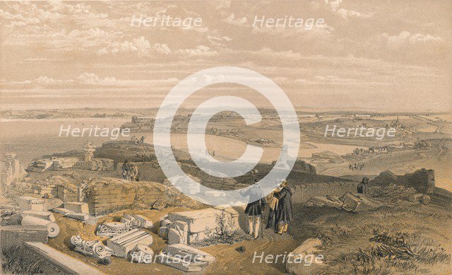 'Sebastopol from Old Chersonese and Ancient Church of St Vladimir', 1856. Artists: William Simpson, E Walker.