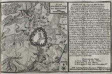 Seven Years War (1756-1763): Map of the rising of the Siege of Brunswick, 1761 (1765). Creator: Jean de Beaurain.