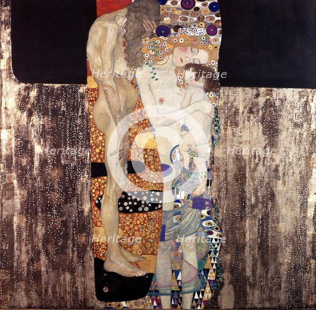The Three Ages of Woman', 1910, by Gustav Klimt.