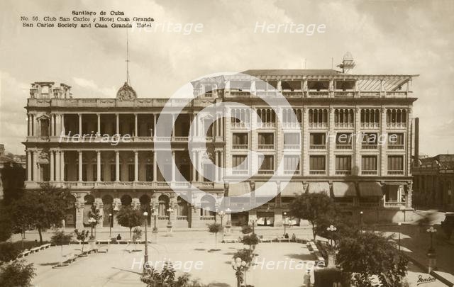 'Santiago de Cuba - San Carlos Society and Casa Granda Hotel', c1920s.  Creator: Unknown.