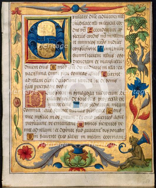 Leaf from a Psalter and Prayerbook…, c. 1524. Creator: Unknown.