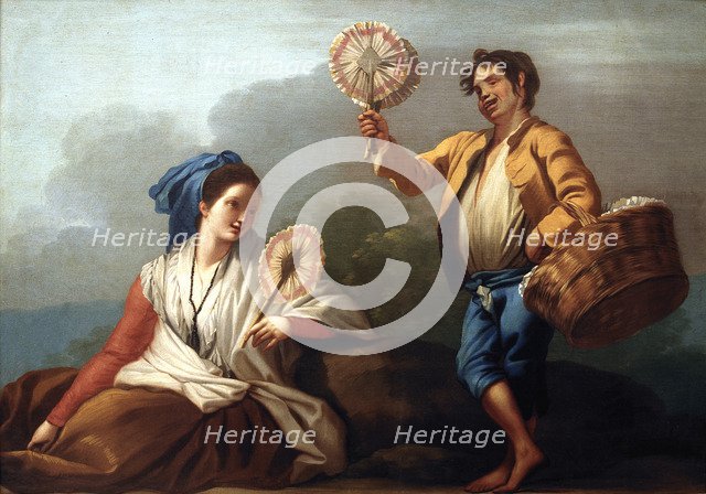 The fan seller', oil on canvas.