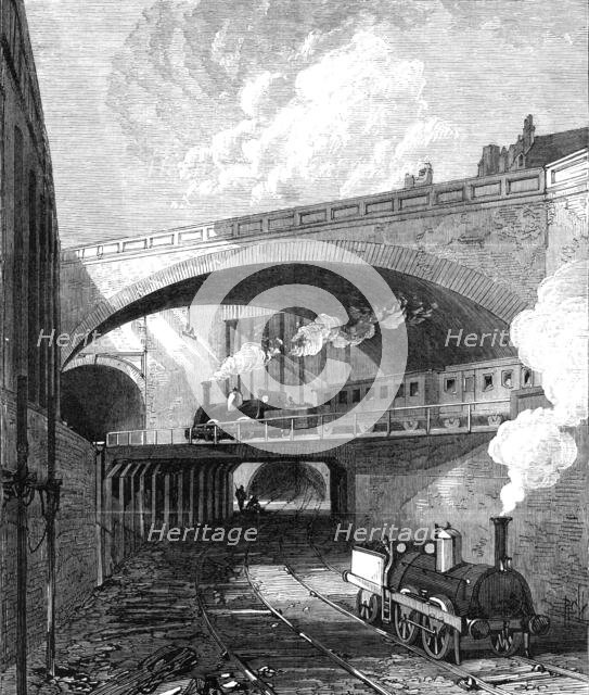 New works on the Metropolitan Railway: entrance to the Clerkenwell Tunnel, 1868. Creator: Unknown.