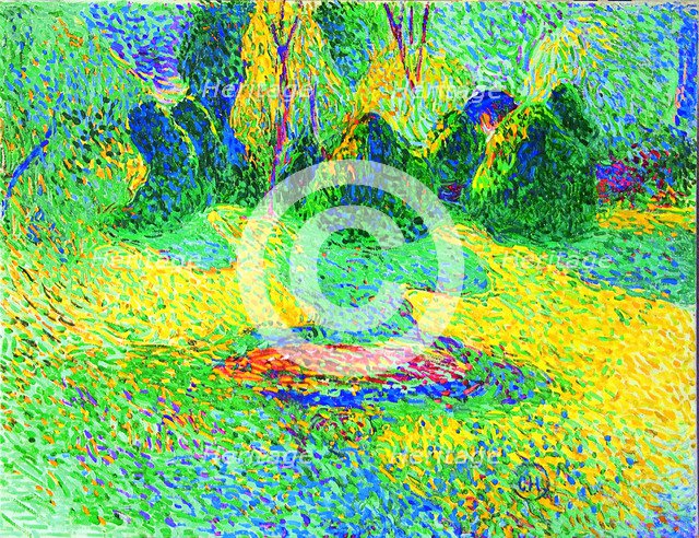 In the Garden of Pretzfeld Castle, 1905.