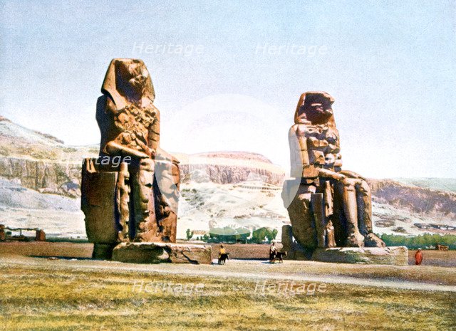 The Colossi of Memnon, Egypt, 20th Century. Artist: Unknown