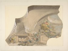 Ceiling and Cove Designs for Stairway, Hôtel Rothschild, Vienna, second half 19th century. Creators: Jules-Edmond-Charles Lachaise, Eugène-Pierre Gourdet.