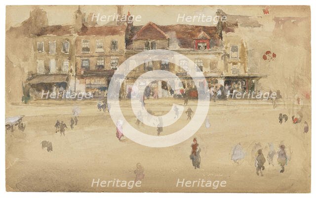 Red and Brown-Hoxton, 1885-1886. Creator: James Abbott McNeill Whistler.