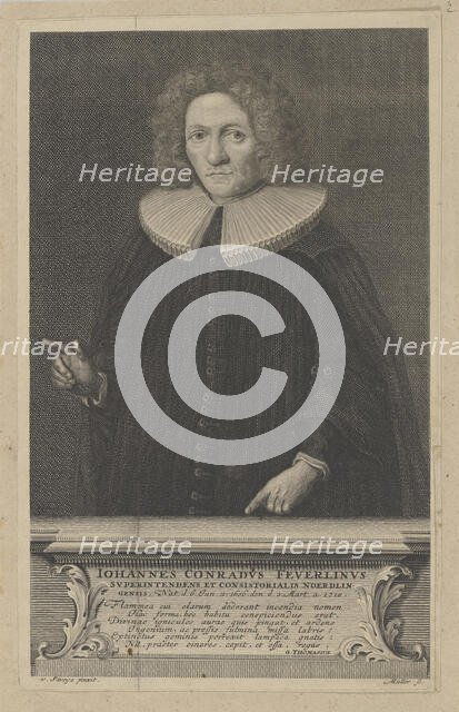 Portrait of Johann Konrad Feuerlein (1629-1704). Creator: Anonymous.