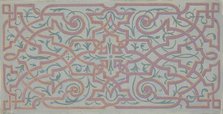 Design for the decoration of a ceiling with strapwork, 1830-97. Creators: Jules-Edmond-Charles Lachaise, Eugène-Pierre Gourdet.