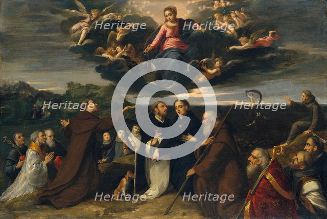 The Virgin Adored by Saints, ca. 1609. Creator: Scarsellino.