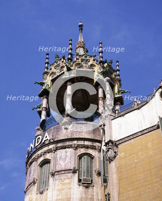 Dome of 'La Rotonda' building in the Tibidabo Avenue, Barcelona.