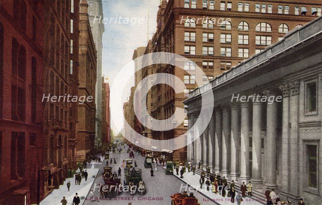 LaSalle Street, Chicago, Illinois, USA, 1910. Artist: Unknown