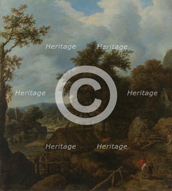 Swedish Landscape with a Water Mill, 1655. Creator: Allart van Everdingen.