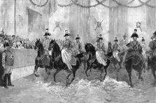 "Musical Ride" of the First Prussian Life Guards before the German Emperor at Potsdam', 1890. Creator: Unknown.