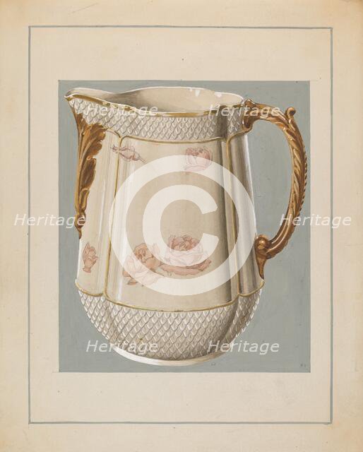 Pitcher, c. 1936. Creator: Unknown.