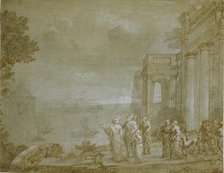 View of Carthage with Dido and Aeneas, 1676. Creator: Claude Lorrain.