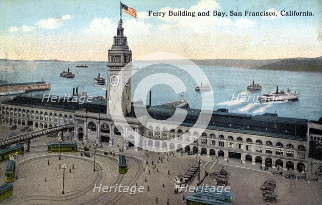 Ferry Building, San Francisco, California, USA, 1922. Artist: Unknown