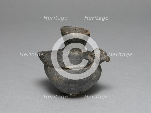Blackware Jar in the Form of a Bird, A.D. 1200/1450. Creator: Unknown.