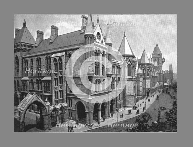 The New Law Courts, London, c1900. Artist: Valentine & Sons Publishing Co.