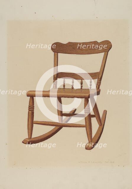 Child's Rocking Chair, c. 1939. Creator: William H Edwards.