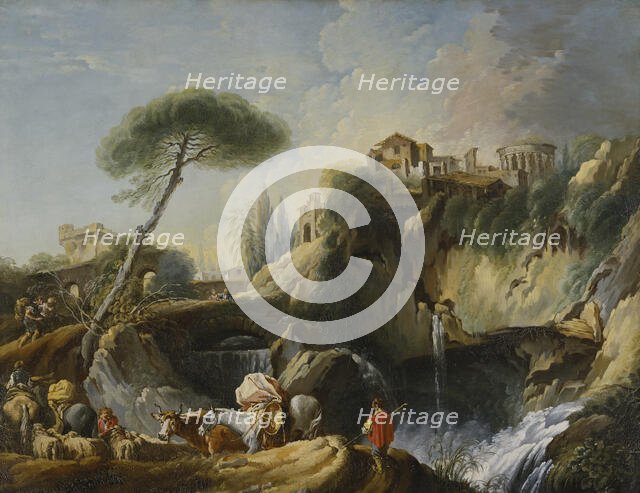 View of Tivoli with the Temple of Vesta, mid 18th century. Creator: Francois Boucher.