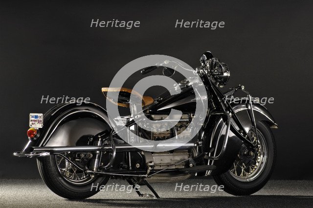 Indian four IOE inline four 1940. Artist: Simon Clay.