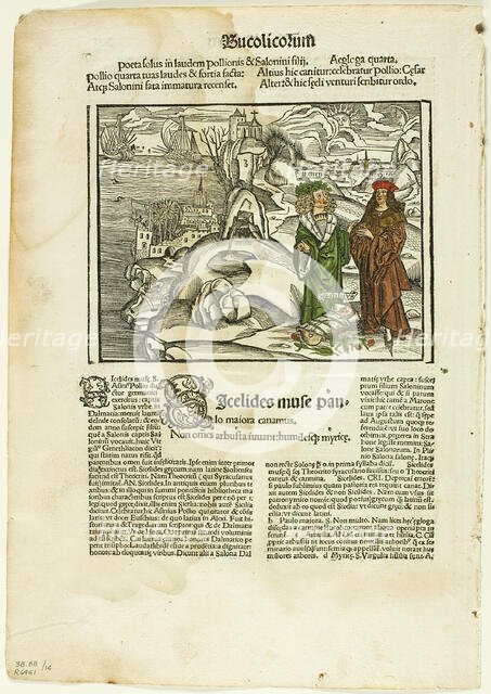 Illustration from Virgilius Opera, plate fourteen from Woodcuts..., 1502, assembled... 1937. Creators: Unknown, Max Geisberg.