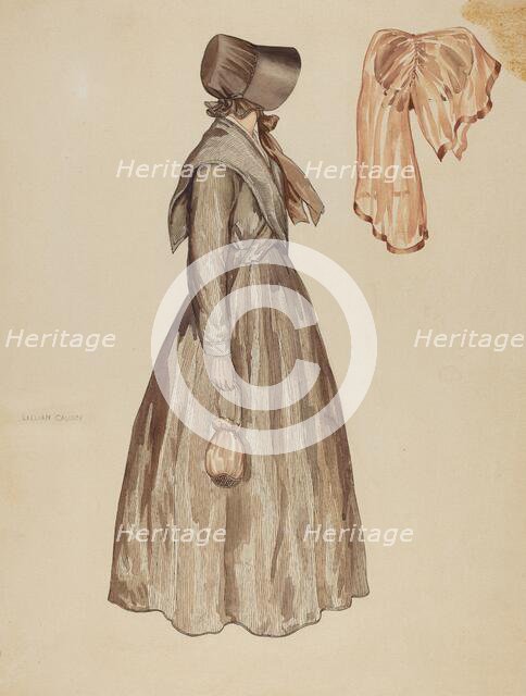 Woman's Dress, 1935/1942. Creator: Lillian Causey.