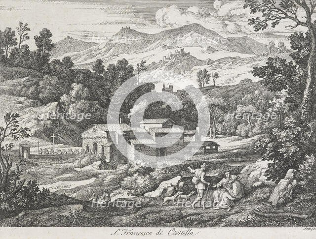 Die Römischen Ansichten (Views of Rome) / S. Francesco di Civitella, 1810. Creator: Joseph Anton Koch.