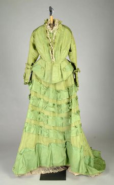 Visiting dress, American, ca. 1875. Creator: Unknown.