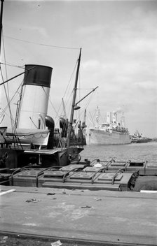 Shipping in Tilbury Docks, Essex, c1945-c1965. Artist: SW Rawlings