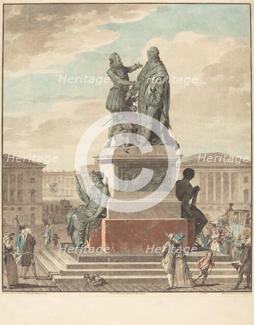 Projet d'un monument a ériger pour le roi, 1790. Creator: Jean Francois Janinet.