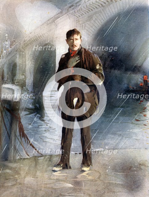 Sir Charles Henry Hawtrey in A Message from Mars, c1902.Artist: Ellis & Walery