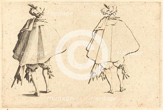 Gentleman in Large Mantle, Seen from Behind, c. 1622. Creator: Jacques Callot.