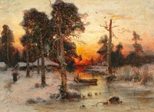 Returning home at sunset, 1902. Creator: Klever, Juli Julievich (Julius) von, the Elder (1850-1924).