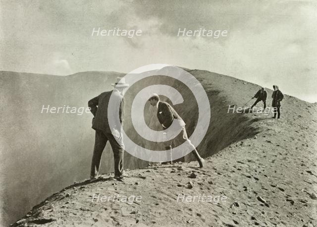 'At the Crater's Brink, Asama-Yama', 1910. Creator: Herbert Ponting.