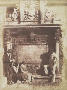 The Artist and the Grave Digger, 1843-44. Creators: David Octavius Hill, Robert Adamson, Hill & Adamson.