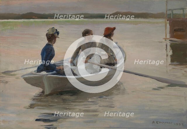 Girls in a Rowing Boat (Summer in the Archipelago), 1883. Creator: Albert Edelfelt.