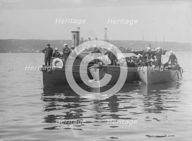 Sailors on shore leave from SOUTH CAROLINA, between c1910 and c1915. Creator: Bain News Service.